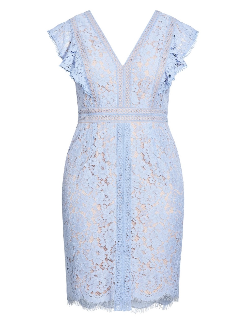NWT City Chic Trendy Plus Size Sweet Julia Dress In Powder Blue
